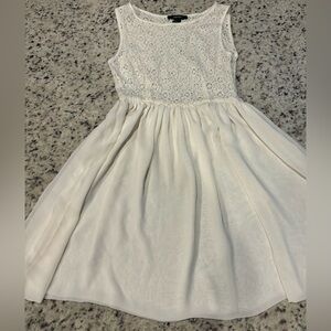 Forever 21 cream chiffon lace dress- Small